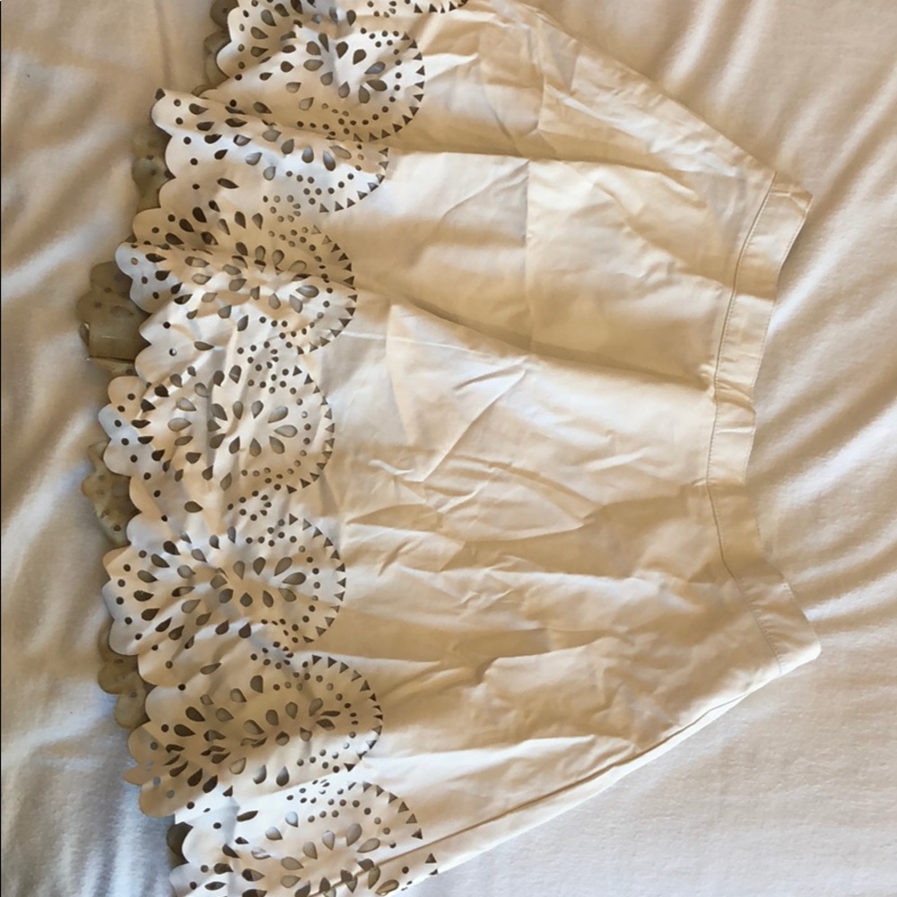 Cream mini skirt